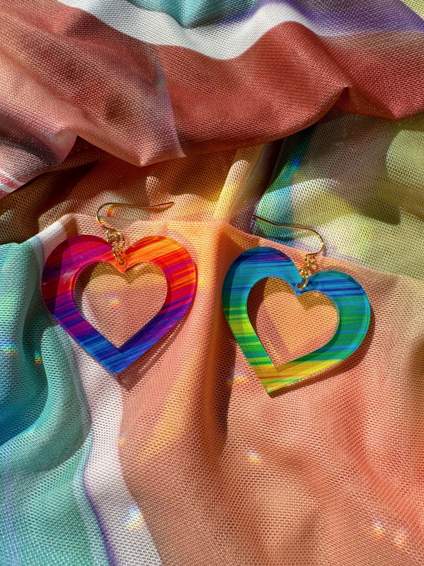 Rainbow Sketch Hearts