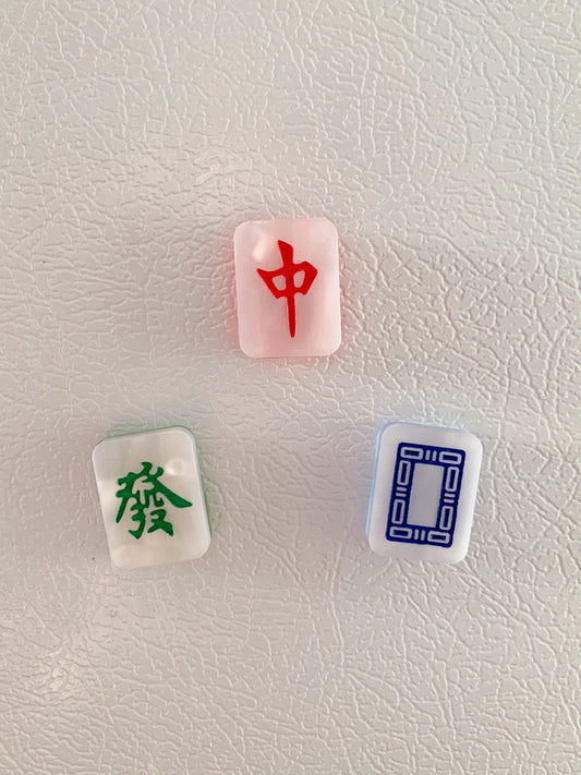 Mahjong Dragon Tiles Fridge Magnet Set