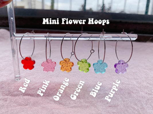 Mini Flower Hoops