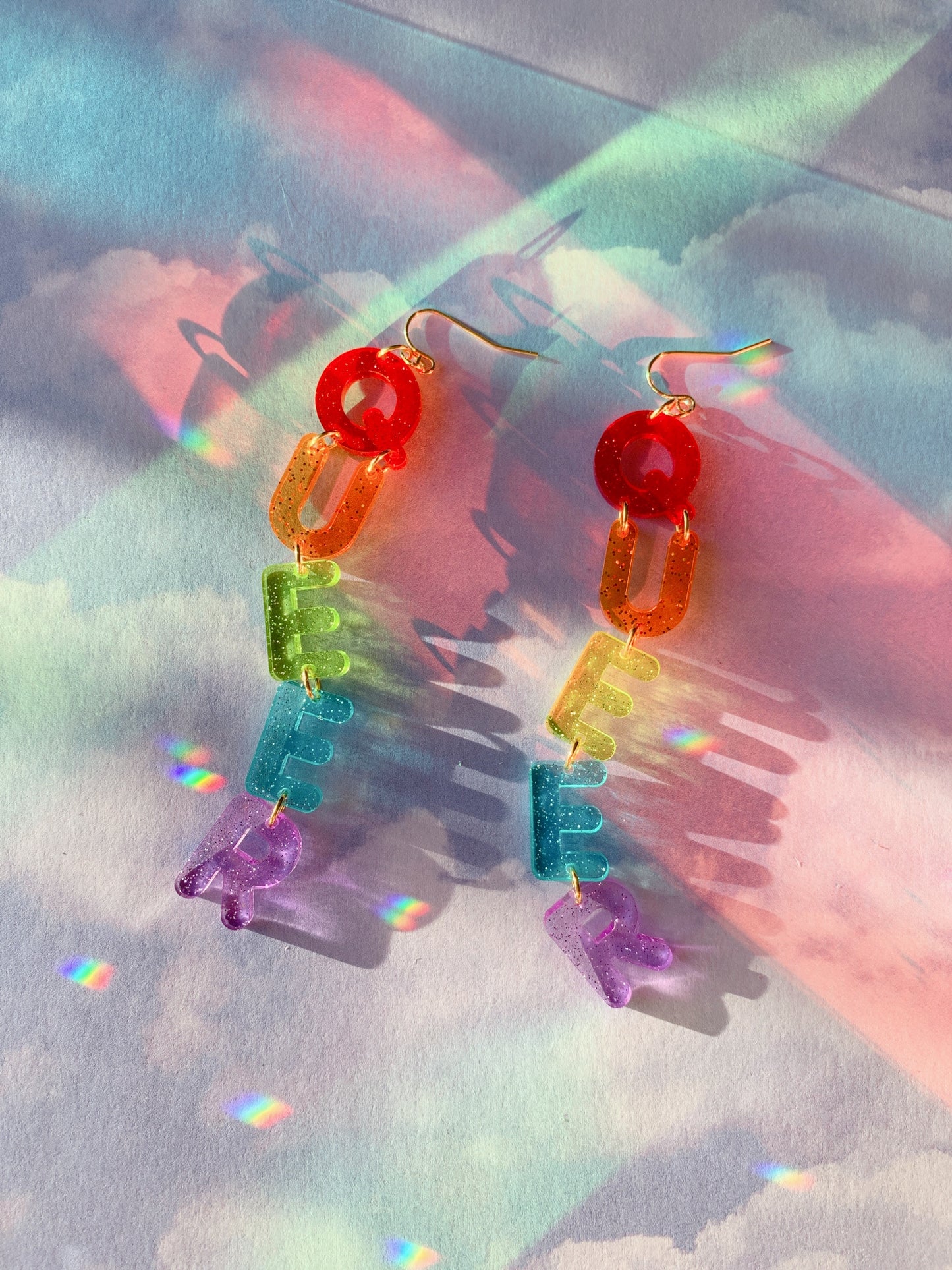 Queer Jelly Glitter dangles